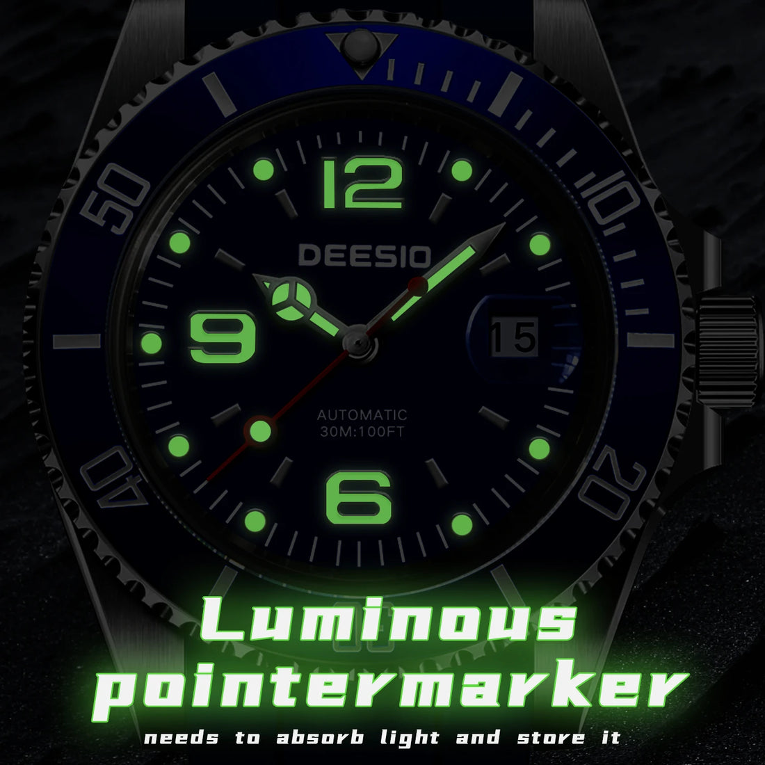 DEESIO Luxury Fashion Men's Fully Automatic Mechanical Wristwatch Stainless Steel Case Date Display Top Choice for Men's Gifts