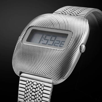 Men's Sports Electronic Watch Fashion Unisex Waterproof Digital Wristwatch with Stainless Steel Strap & Retro Design 0322