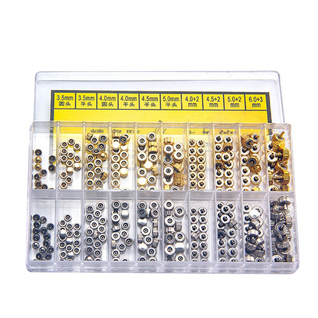 100/300pcs/Box Watch maintenance accessories waterproof head long tube head flat head round head crown watch tools