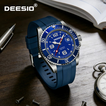 DEESIO Luxury Fashion Men's Fully Automatic Mechanical Wristwatch Stainless Steel Case Date Display Top Choice for Men's Gifts