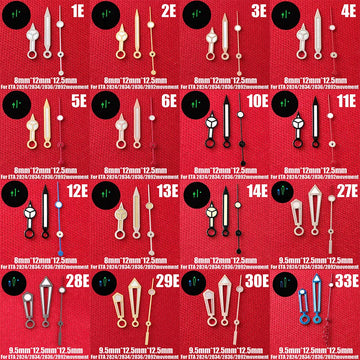 Watch accessories watch hands ETA 2824 hands pointer pointer green super luminous for ETA 2824 2836 2892 movement hot sell hands